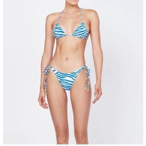 triangl blue zebra print
